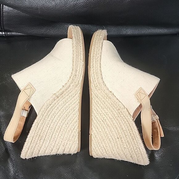 TOMS MONICA NATURAL WEDGE HEEL, SIZE 10 - Picture 7 of 13